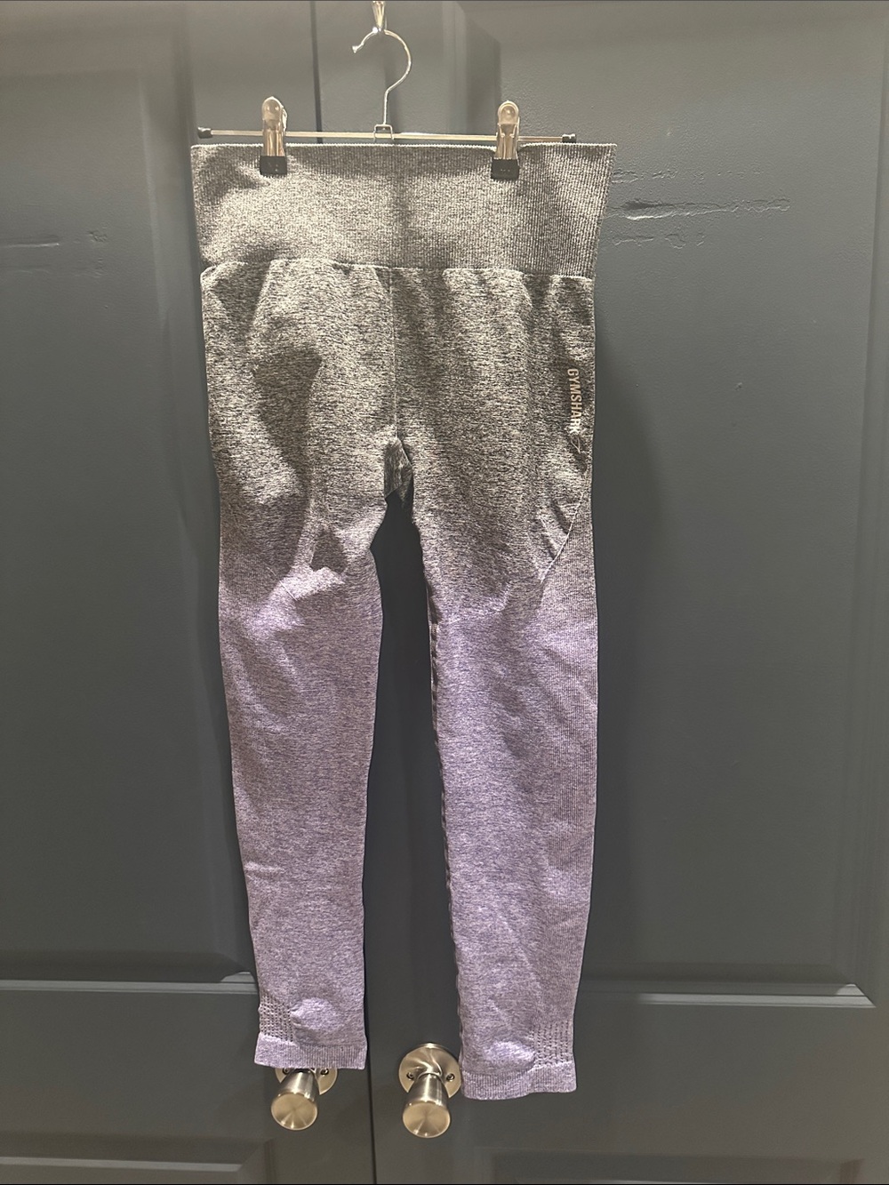 Gymshark Ombre High-Waist Leggings in Gray and Purple